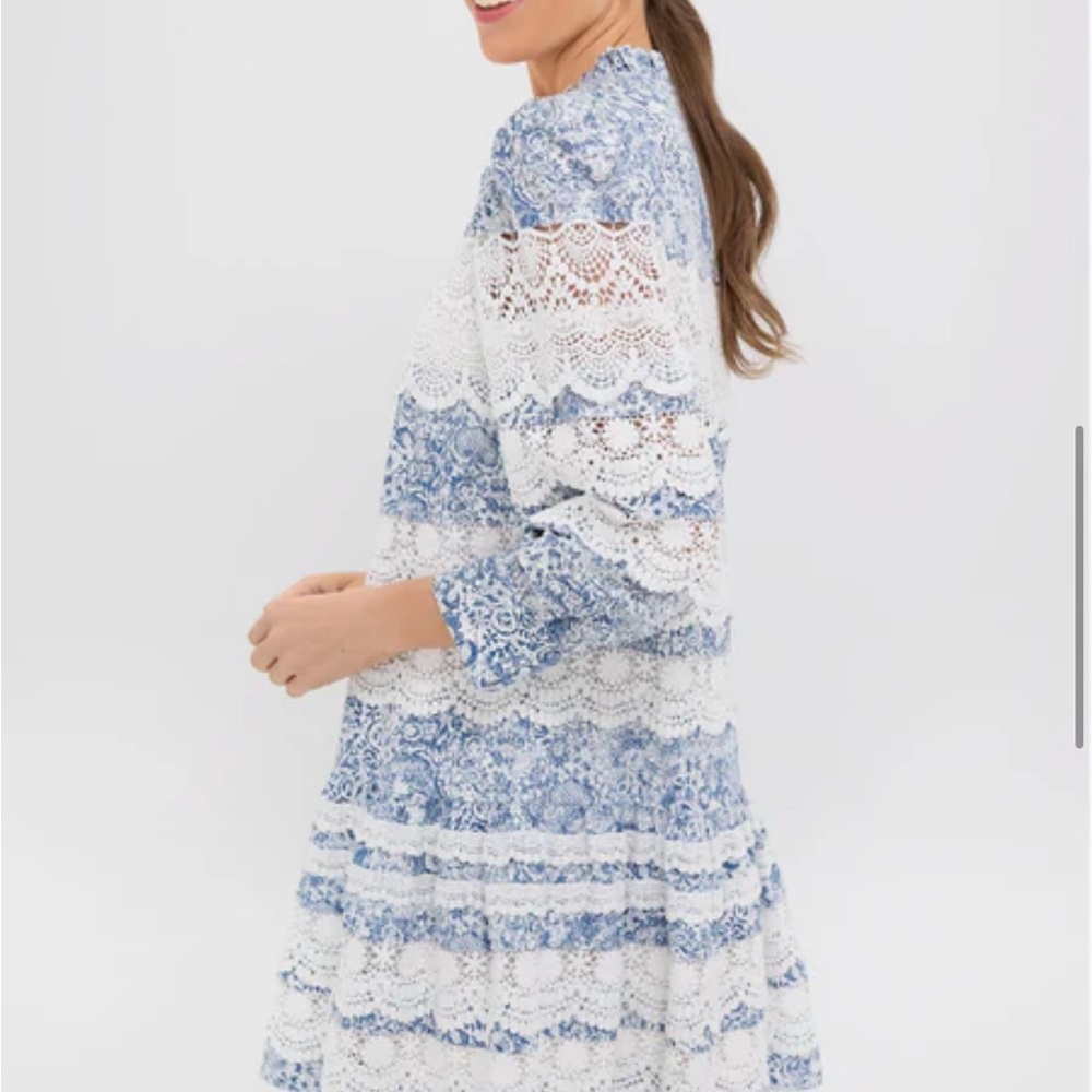 Tuckernuck Blue and White Long Sleeve Dress - Picture 4 of 10